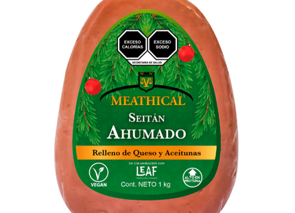 Seitan Ahumado Tipo Pierna - Queso y Aceitunas