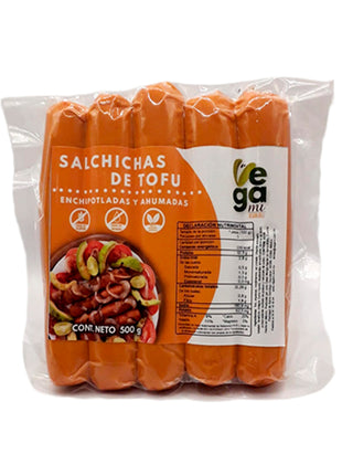 Salchichas de tofu enchipotladas y ahumadas 500g - Vegami