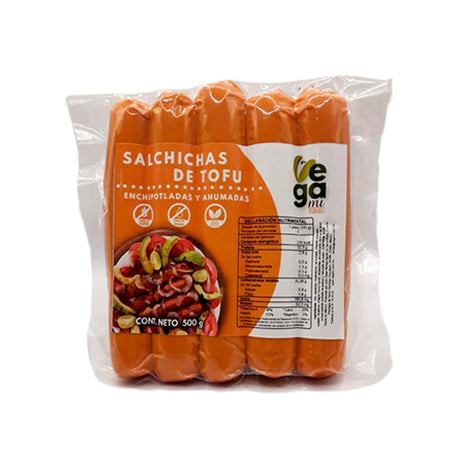 Salchichas de tofu enchipotladas y ahumadas 500g - Vegami