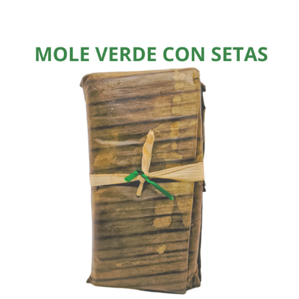 Tamal Oaxaqueño Mole verde con setas