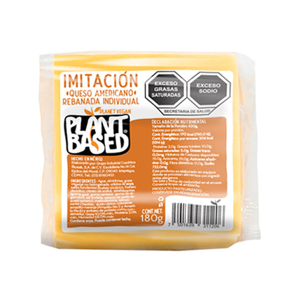 Imitación queso americano en rebanada 180g - Plant Based