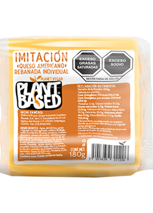 Imitación queso americano en rebanada 180g - Plant Based