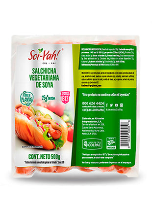 Salchicha vegetariana de soya 500g - Soi Yah! Alimentos COLPAC