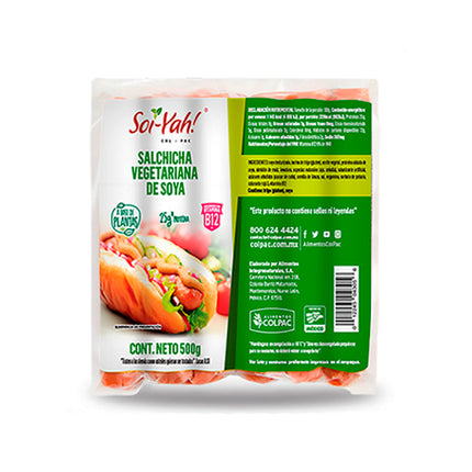 Salchicha vegetariana de soya 500g - Soi Yah! Alimentos COLPAC