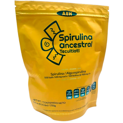 Spirulina ancestral 500 unidades de 250g - TECUITLATL