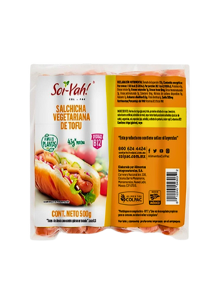 Salchicha vegetariana de tofu 500gr -Colpac