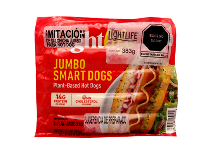 Salchichas Veganas Smart Jumbo  383g - Light life