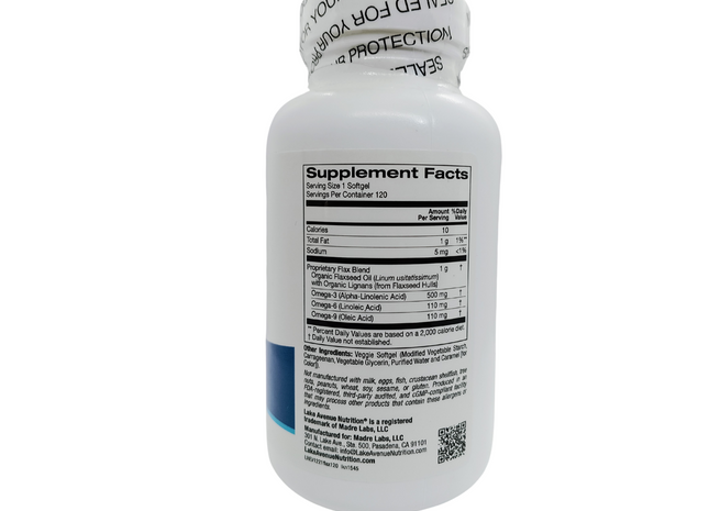 Aceite de linaza organico prensado en frio vegano