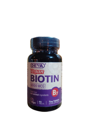 Vegan Biotin 6000 MCG 90 粒膠囊 - Deva