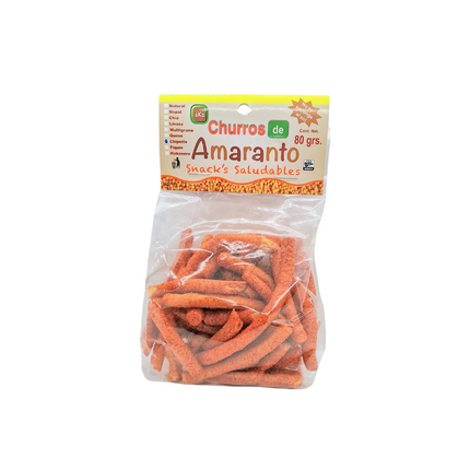 Churritos de Amaranto sin gluten 80g -Wellny