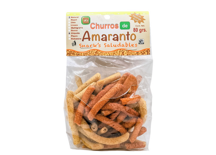 Churritos de Amaranto sin gluten 80g -Wellny