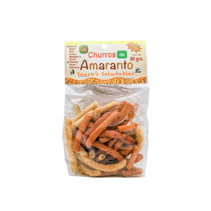 Churritos de Amaranto sin gluten 80g -Wellny