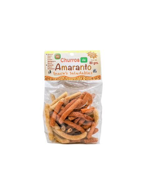 Churritos de Amaranto sin gluten 80g -Wellny