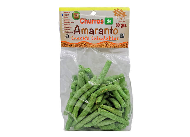 Churritos de Amaranto sin gluten 80g -Wellny