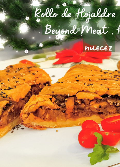 Rollo de hojaldre beyondMeat c/nueces y frutos secos 1k Navideño