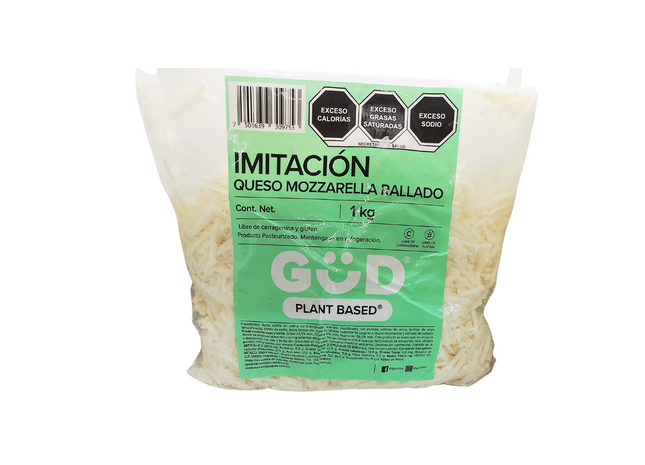 Imitation grated Mozzarella cheese 1kg Vegan - Plant Based