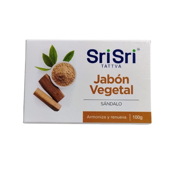 Jabón Vegetal de sandalo ayurvedico 100g