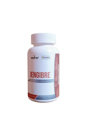 Jengibre con vitamina C,B2,B1,A 60 Cap 500mg C/U -Colpac