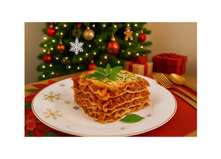 Lasaña  navideña