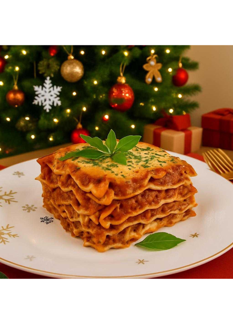 Lasaña  navideña