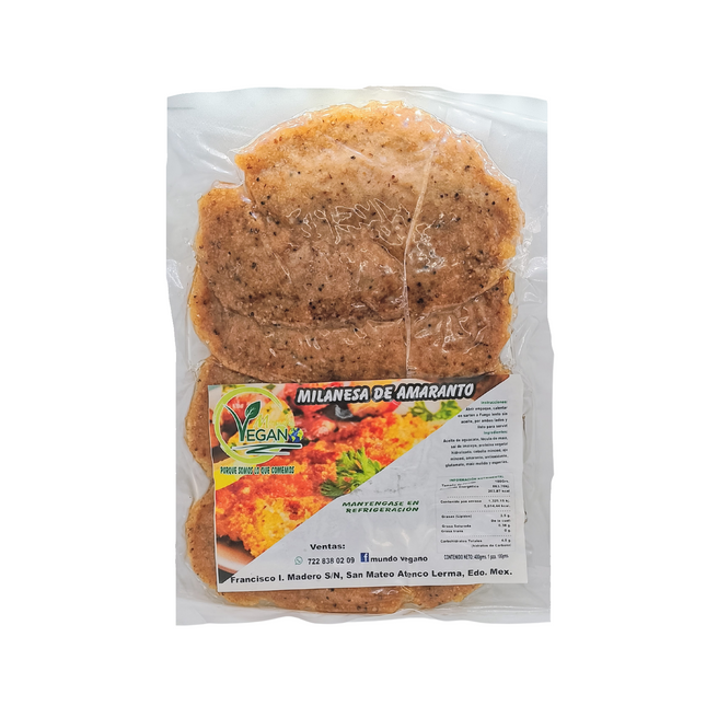 Milanesa de amaranto 400g - Mundo Vegan