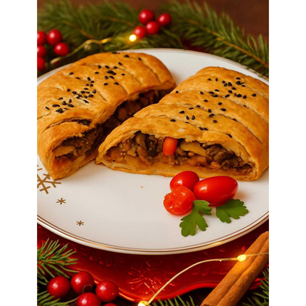 Rollo de hojaldre beyondMeat c/nueces y frutos secos 1k Navideño