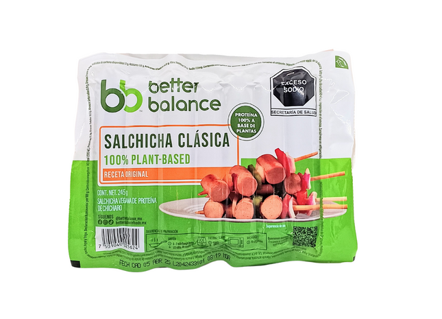Salchicha Clasica Vegana 245g Better Balance