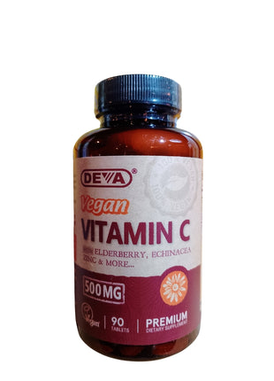 Vegan Vitamin C 500 MCG 90 tablets - Deva