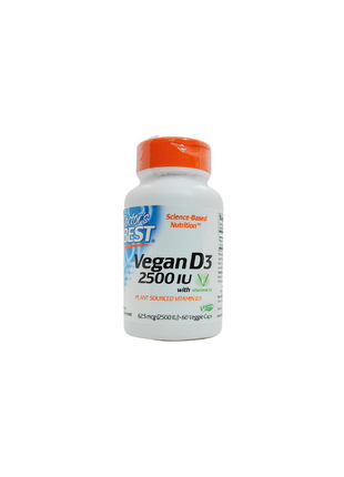 純素維生素 D3，含 Vitashine D3 2500 IU 60pz -Doctor Best 