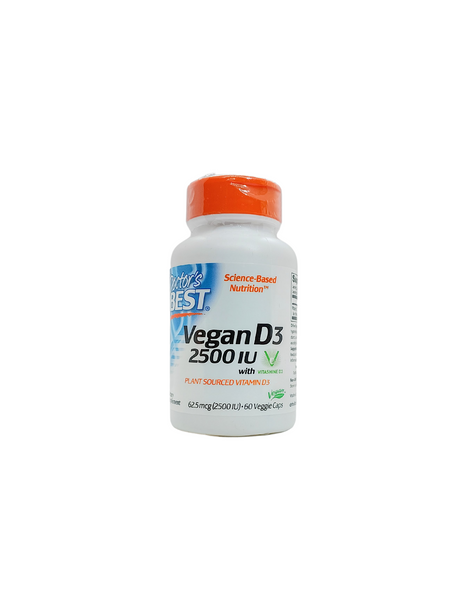 純素維生素 D3，含 Vitashine D3 2500 IU 60pz -Doctor Best 