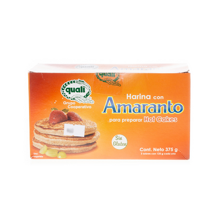 Harina integral de amaranto hot cakes Sin Gluten 375g - Quali