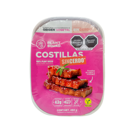 Costilla sin cerdo vegana 460g - Plant Squad