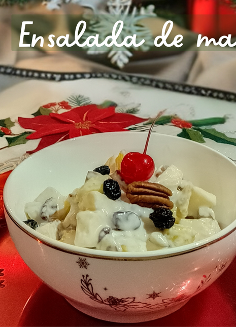 Ensalada de manzana Navideña