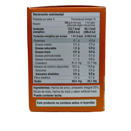 Whole wheat amaranth flour for hot cakes Gluten Free 375g - Quali