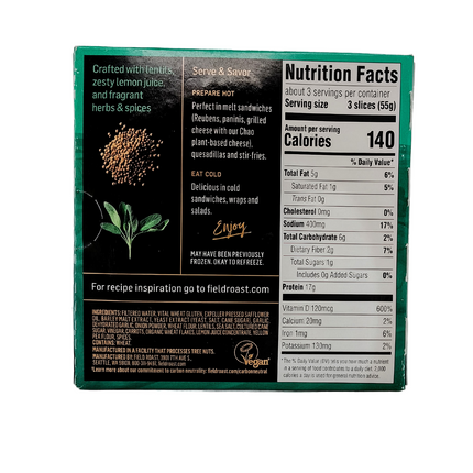 Jamones Veganos 156g - Field Roast