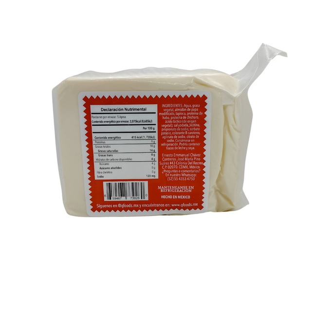 Queso Vegetal Tipo Mozzarella 500g - Q-foods