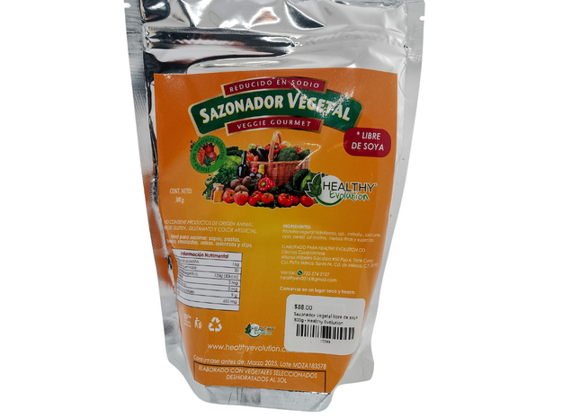 Sazonador Vegetal libre de soya 300g - Healthy Evolution